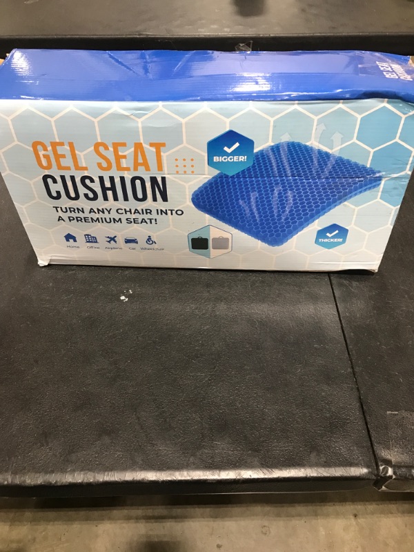 Photo 2 of 19.7? Gel Seat Cushion, Super Large & Thick Office Chair Cushion for Long Sitting - Back Hip Tailbone Pain Relief Cushion, Egg Seat Cushion Desk Chair Pads for Cars Wheelchair - Fits up to 550 lbs