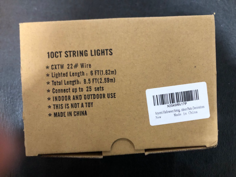 Photo 1 of Aiyomt Spider String Lights for Halloween, 8.5 Ft Spider String Lights with 10 LEDs Colorful Spider Lights Perfect for Parties, Yard Door, Bars, Black Wire