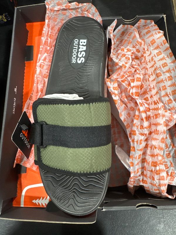 Photo 1 of BASS OUTDOOR Men's TOPO Utility Sandal Boat Shoe, DEEP LCHN GN, SIZE 12