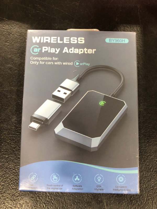 Photo 2 of Wireless Carplay Adapter, Converts Wired to Wireless carplay Adapter for iPhone, Wireless Control Plug & Play Carplay for Cars from 2017 & for Apple iPhone iOS 10+