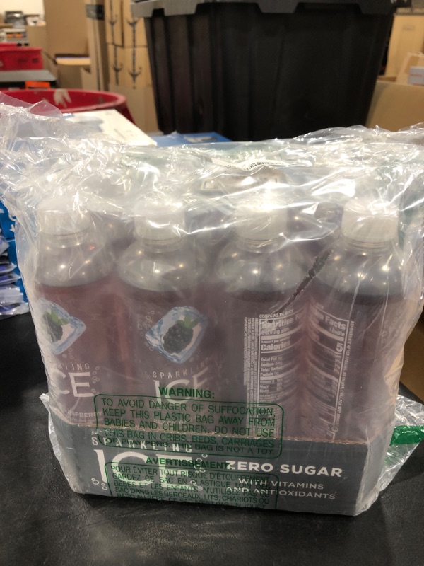 Photo 2 of Sparkling Ice, Black Raspberry Sparkling Water, Zero Sugar Flavored Water, with Vitamins and Antioxidants, Low Calorie Beverage, 17 fl oz Bottles (Pack of 12)