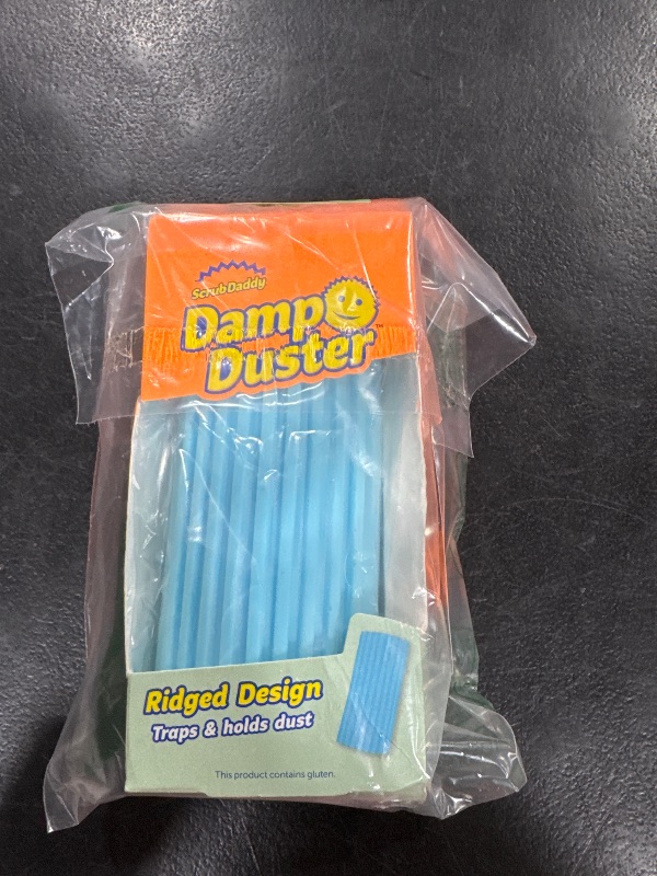 Photo 2 of Scrub Daddy Damp Duster, Magical Dust Cleaning Sponge, Dusters for Cleaning, Venetian & Wooden Blinds Cleaner, Vents, Radiator, Skirting Boards, Mirrors, Dust Brush Tools, Home Gadgets, Light Blue