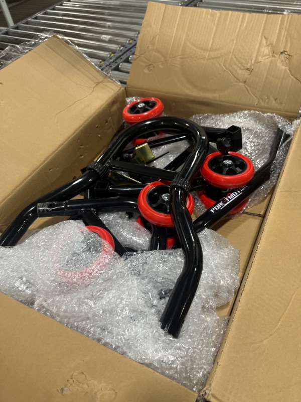 Photo 1 of Porotmotor Motorcycle Stands Front Rear, 850lbs Front and Rear Combo Stand Lift with 4 Types of Adapters, Universal Motorcycle Paddock Stands Wheel Lift Stands for Parking, Maintenance, Cleaning