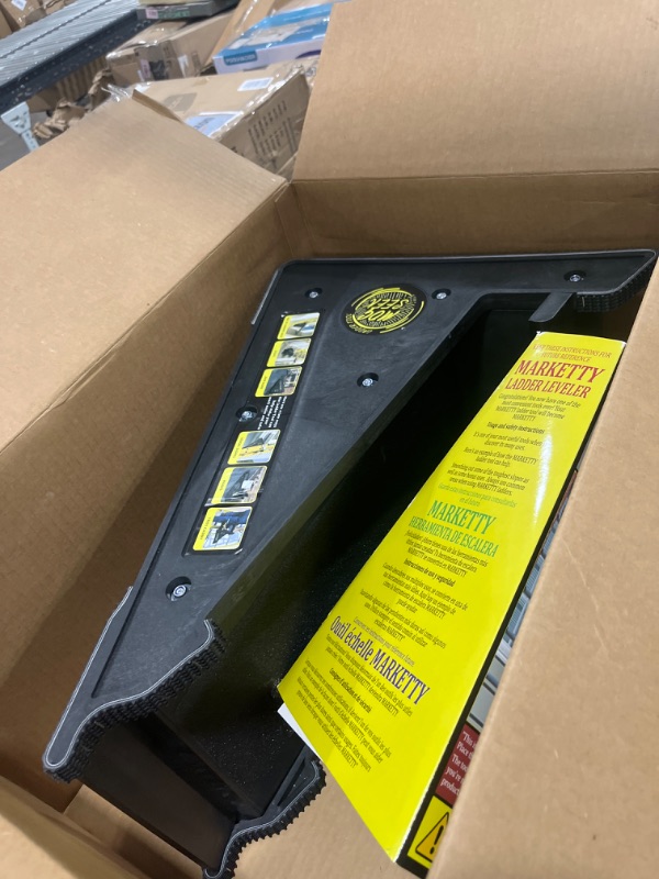 Photo 1 of Ladder Leveler, Pitch Hopper, Ladder Stabilizer with Storage, Ladder Levelers for Stairs and Extension Ladders, Easy to Use, Conquer Uneven Ground (Black, Standard Durable Plastic)