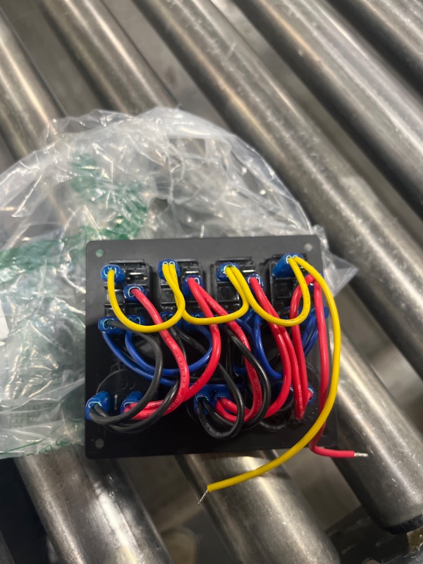 Photo 1 of Garfour Marine Waterproof Boat Switch Panel Aluminium Panel with 12V Voltmeter Type-C and QC3.0 USB Charging Socket Rocker Witch Panel for Car Boat