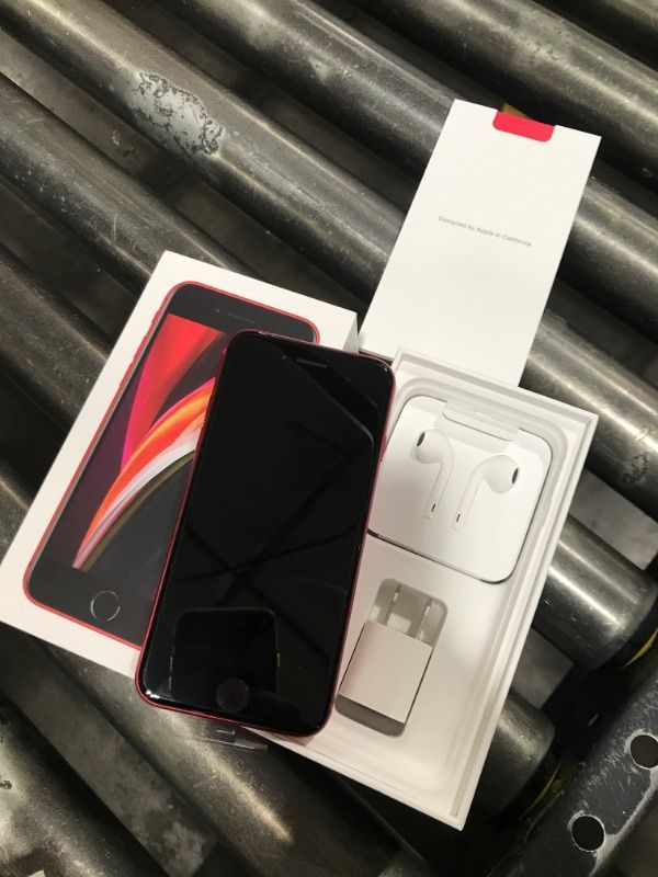 Photo 2 of New Apple iPhone SE (256GB, (Product) RED) [Locked] + Carrier Subscription, CRICKET WIRELESS