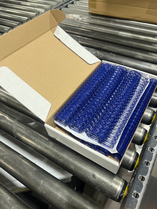 Photo 1 of RAYSON Double Loop Wire Binding Spines, 7/8 Inch, 21 Holes, 2:1 Pitch, Binding Capacity 40-190 Sheets, Letter Size, Blue, Pack of 50