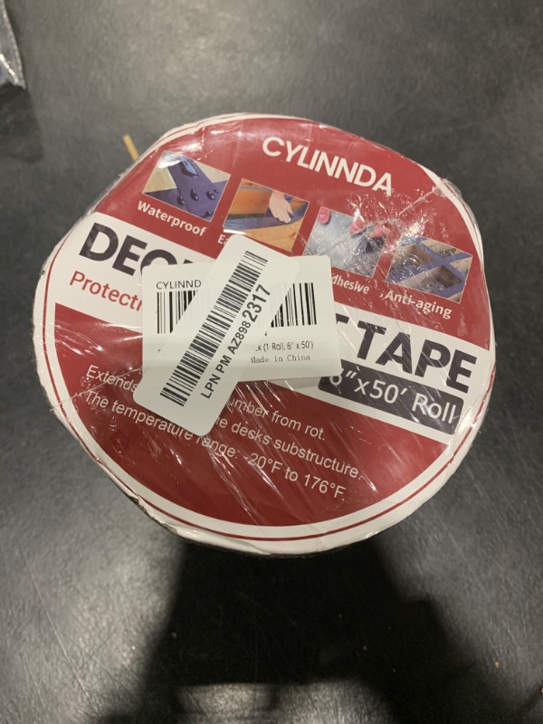 Photo 2 of Deck Joist Tape 6” x 50', 1 Roll Joist Tape for Decking, Waterproof Weather Resistant Self-Adhesive Butyl Joist Tape, Anticorrosion Flashing Tape for Wood Joists Beams-Black (1 Roll, 6" x 50')