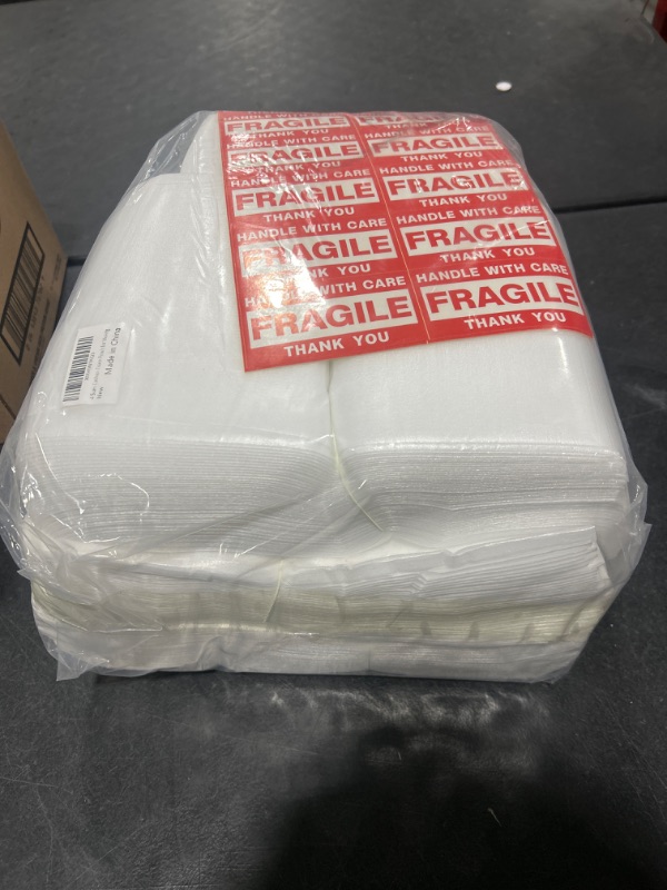 Photo 2 of Yizhet 312 Pack Moving Supplies, 4 Sizes Cushion Foam Pouches, Moving Foam Wrap Pouches with 72 Fragile Stickers for Moving, Packing, Transportation(14x14 In, 12x12 In, 12x7.5 In, 7.5x7.5 In)