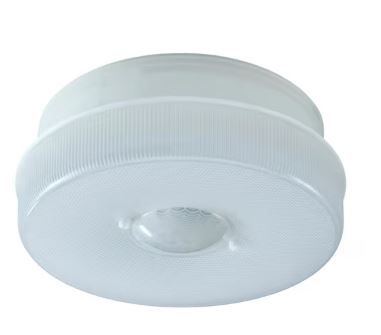 Photo 1 of 360-Degree White Motion Activated Battery Powered Indoor/Outdoor 1-Head Dusk to Dawn LED Ceiling Light 1150 Lumen


