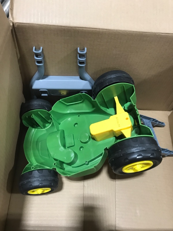 Photo 2 of John Deere Bubble Lawn Mower with Bubble Solution, Outdoor Garden Toy, No Batteries Required, 2+