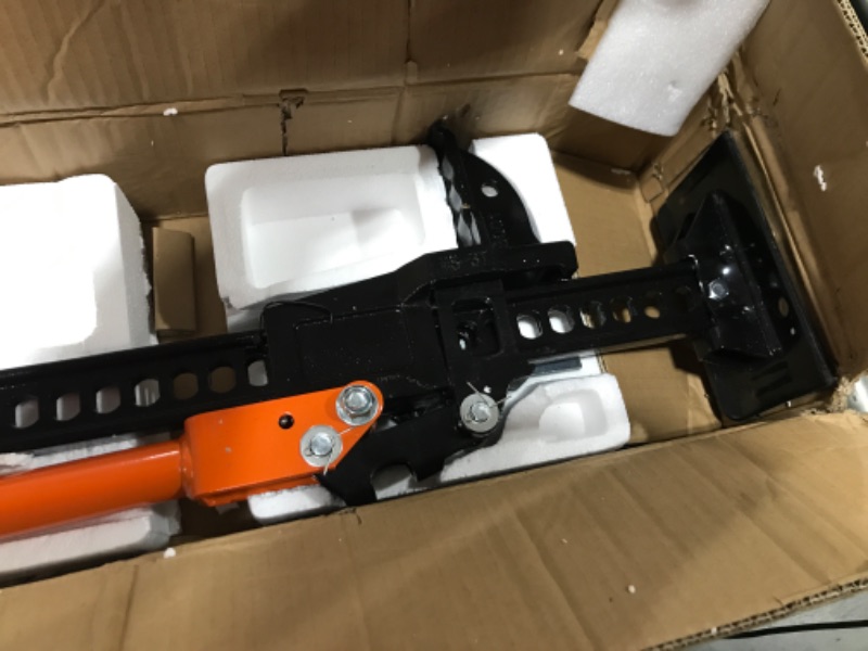 Photo 1 of VEVOR Farm Jack,60" Utility High Lift Farm Jack, 7000 lbs Capacity Ratcheting Off Road Utility Jack, Heavy-Duty Farm Jack for Tractor, Truck, SUV, Bumper Lift, Orange