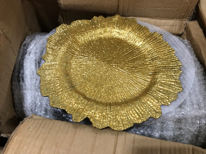 Tanlade 100 Pcs Reef Charger Plates Bulk 13 Inch Plastic Wedding