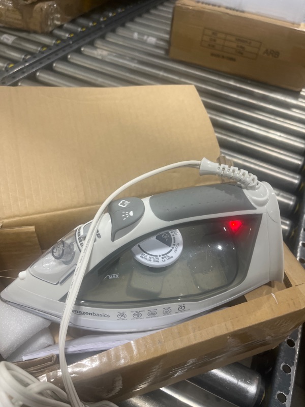 Photo 1 of Amazon Basics Stainless Steel Soleplate Steam Iron, 1700-Watt