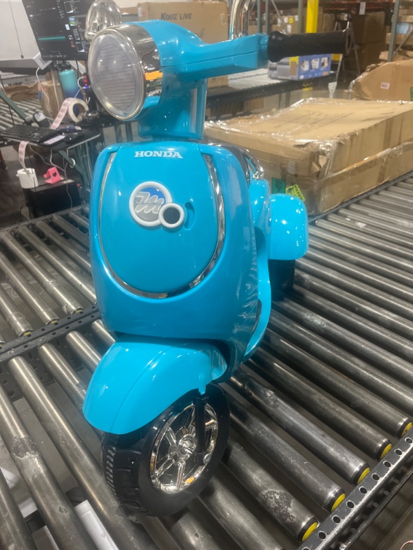 Photo 2 of Honda Metropolitan Blue Ride on Scooter Toy for Kids, 6 Volt Battery Powered Safe for Toddlers, Perfect for Ages 3-5