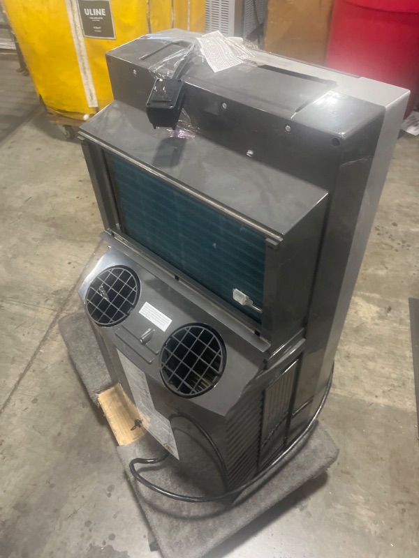 Photo 4 of 9,200 BTU (14,000 BTU ASHRAE) Portable Air Conditioner Cools 500 Sq. Ft. with Heater, Dehumidifier, and Remote in Black
