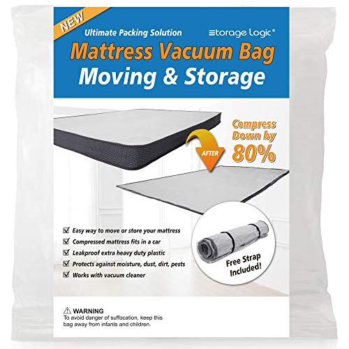 Photo 3 of (Twin/Twin-XL) Foam Mattress Vacuum Bag for Moving/Storage-Compress Mattress by 80%