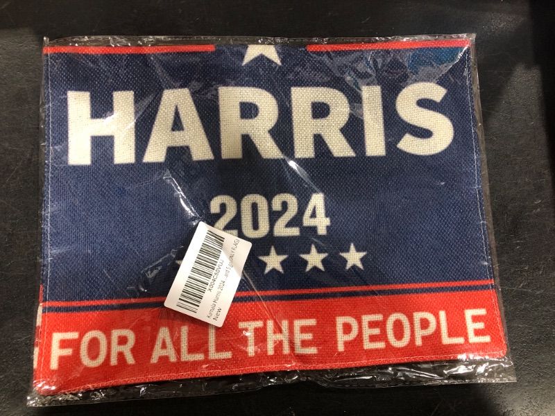 Photo 2 of Kamala Harris 2024 Garden Flag 12 x 18 Inch Double Sided Kamala Harris for The People President Election Yard Flag Hosue Lawn Outdoor Yard Sign (ONLY FLAG)