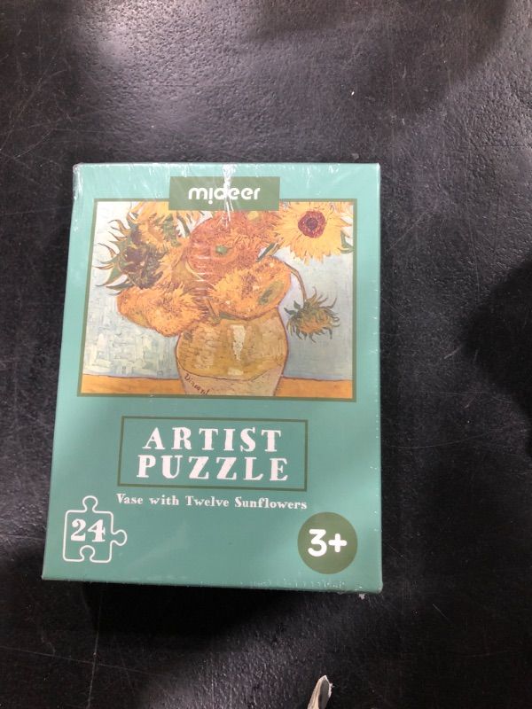 Photo 1 of 24 Pieces Twelve Sunflowers Puzzle, Toddler Artist Puzzles for Kids Ages 3-5, 4-8 Easy-an Intellectual Decompression Entertainment Game and Preschool Educational Learning Toys