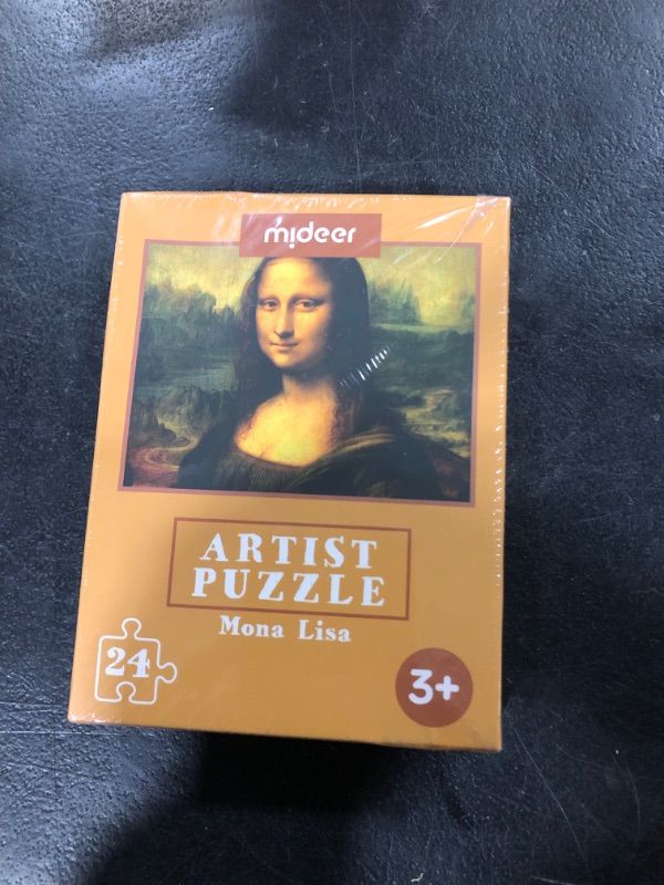 Photo 2 of 24 Pieces Da Vinci Mona Lisa Puzzle, Toddler Artist Puzzles for Kids Ages 3-5,4-6 Easy-an Intellectual Decompression Entertainment Game and Preschool Educational Learning Toys