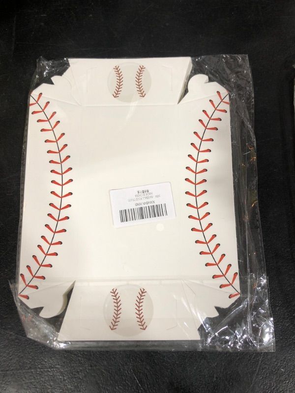 Photo 2 of ENERFLAT Baseball Party Supplies Set - 24pcs Disposable Food Serving Trays for Birthday Decorations & Concession Food, Baseball Themed Party Favors