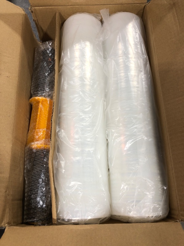 Photo 2 of Stretch Film, HERKKA Stretch Wrap with Handles Industrial Strength, Moving Wrapping Plastic Roll, Shrink Wrap for Pallet Wrap, 15" x 1000 Feet, 2 Pack, 60 Gauge