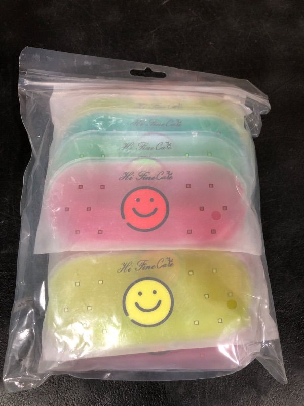 Photo 2 of Small Ice Packs, Gel Ice Packs for Injuries Hot & Cold Ice Packs Bulk Reusable Gel Bead Ice Pack Cold Compress for Pain Relief (4 Set 4 Count (Pack of 1) Smile)