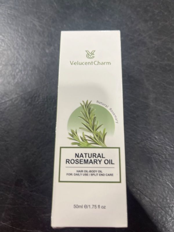 Photo 2 of VelucentCharm Rosemary Organic Hair Growth Oil for All Hair Types with Jojoba and Sweet Almond Oil, Rosemary Essential Oil for Hair and Skin Care, 1.75 Fl oz