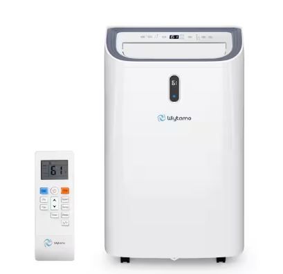 Photo 1 of 9,500 BTU (DOE SACC) Portable Air Conditioner in White Cools 700 sq. ft. with Heater and Dehumidifier, Remote