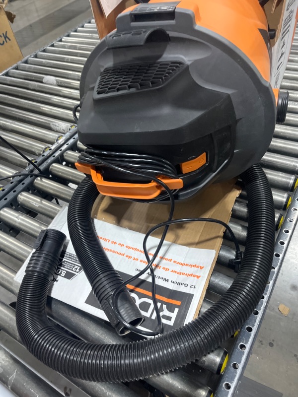 Photo 2 of RIDGID 12 Gallon 5.0 Peak HP NXT Shop Vac Wet Dry Vacuum with General Debris Filter, Locking Hose and Accessory Attachments