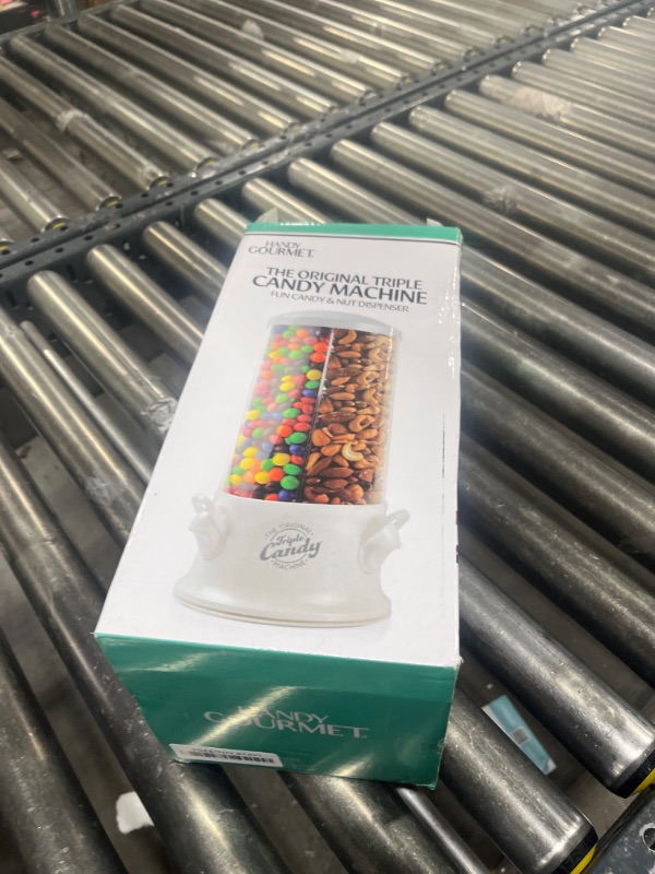 Photo 1 of Handy Gourmet The Original Triple Candy Machine - Fun Candy and Nut Dispenser - New and Improved (Pearl White)