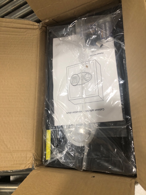 Photo 1 of Safe Box with Sensor Light,Hidden Safe Box with Key & Digital Lock for Home and Company. Electronic Security Safe Box Wall or Cabinet Fixed Design, 0.4 Cubic Feet EI-0.4 Cubic Feet