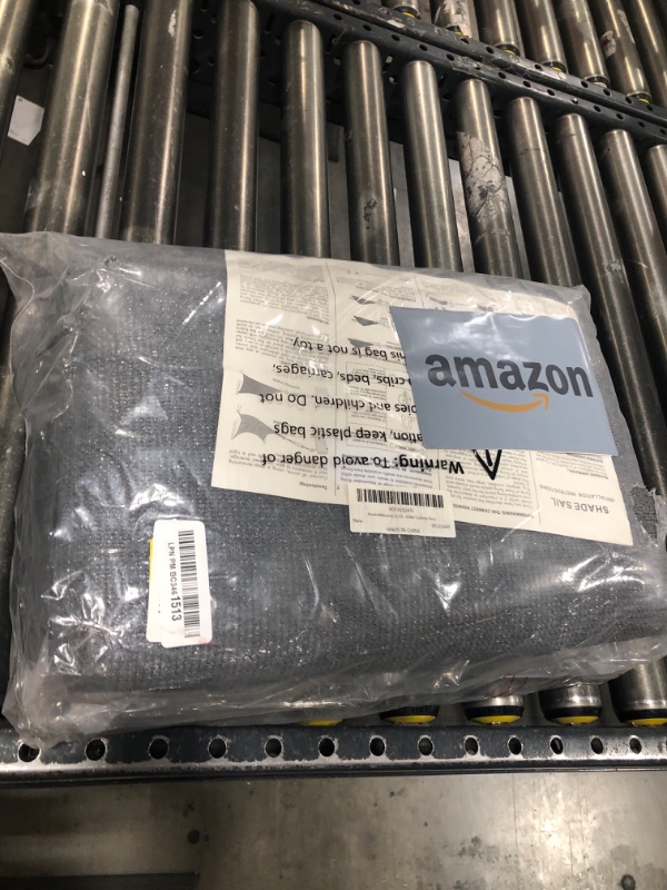 Photo 1 of Shade&Beyond 12'x16' Sun Shade Sails Curved Canopy Rectangular Dark Grey 185GSM Shade Sail Permeable for Patio Deck Yard Backyard, 