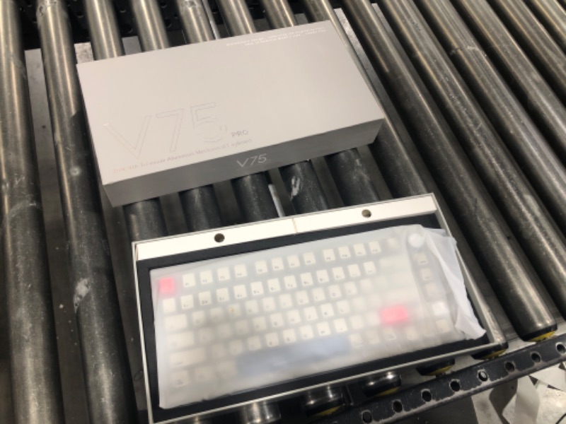 Photo 2 of EPOMAKER CIDOO V75 VIA Wireless Aluminum Mechanical Keyboard, 75% Gasket Gaming Keyboard, Bluetooth/2.4Ghz/USB-C Creamy Keyboard, with South-Facing LED, Rotary Knob, Poron Foam for Mac Win