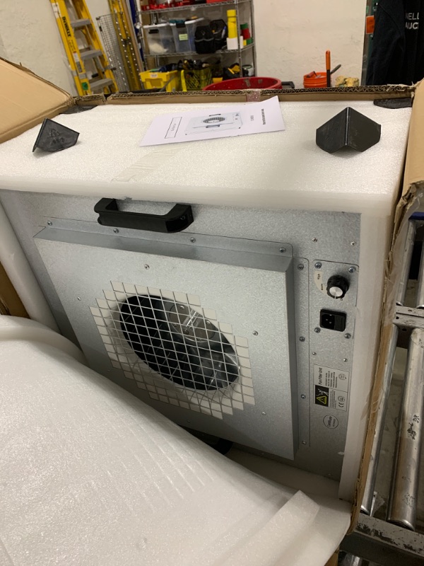 Photo 2 of Updated Fan Filter Unit HEPA-Filter Laminar Flow Hood 22.6x22.6 Inch for Class 100 / ISO 5 Cleanliness Clean Room/Mycology Work/Mushroom with Safety Lock (110V)