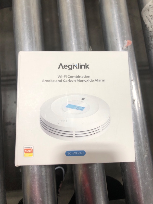 Photo 2 of AEGISLINK Wi-Fi Combination Smoke and Carbon Monoxide Detector with LCD Display & Replaceable Battery, Compatible with TuyaSmart & Smart Life App, SC-WF240