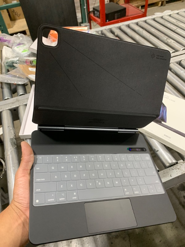 Photo 1 of iPad Air 13 Inch Keyboard: iPad Air 13 Inch Case Keyboard, iPad Pro 12.9 Case with Keyboard for 3/4/5/6th Gen | Floating Cantilever Stand, Multi-Touch Trackpad Multi-Color Backlit iPad Magic Keyboard