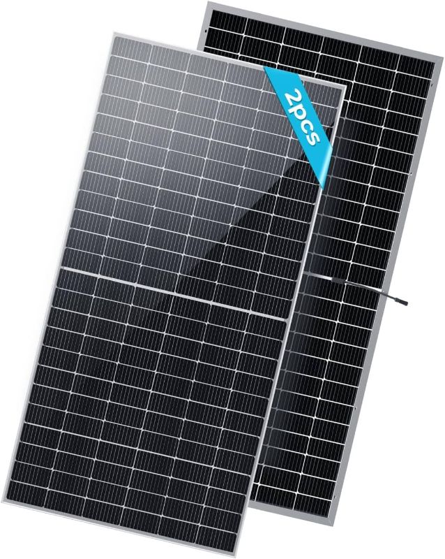 Photo 1 of Renogy Bifacial 2pcs 550 Watt Solar Panels 12/24 Volt Monocrystalline PV Power Charger On/Off-Grid 1100W Supplies for Rooftop Charging Station Farm Yacht and Other Off-Grid Applications
