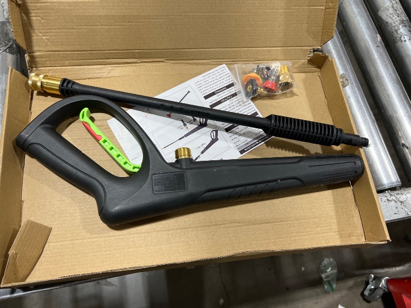 Photo 2 of coyardor Pressure Washer Gun with Extension Wand & 5 Spray Nozzle Tips, M22-14mm & M22-15mm Fitting Replacement for Ryobi, Karcher, Powerstroke, Greenworks, and More Electric Power Washer