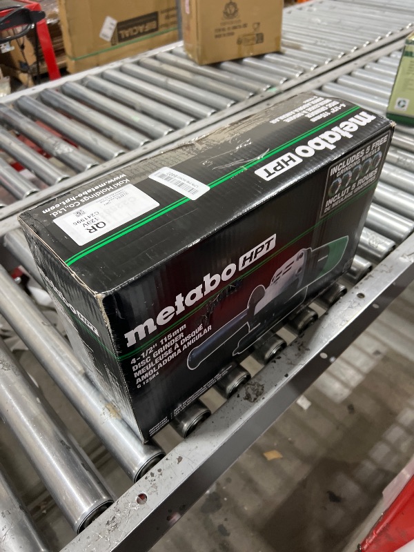 Photo 3 of Bundle of Metabo HPT Angle Grinder 4-1/2-Inch G12SR4 + Metabo HPT 18V MultiVolt Cordless Brushless Driver Drill & Impact Driver Combo Kit KC18DEXQB w/ 18V Drill + Impact Driver Kit