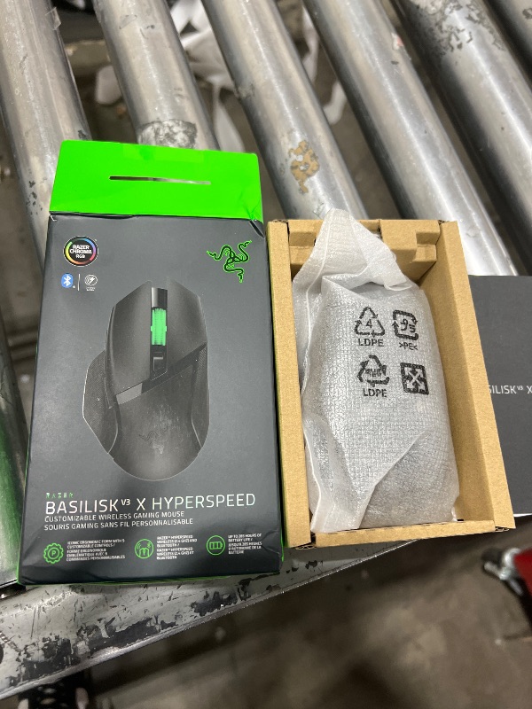 Photo 2 of Razer Basilisk V3 X HyperSpeed Wireless Gaming Mouse: Up to 285 Hr Battery - 18K Optical Sensor - Mechanical Switches - Chroma RGB - 9 Programmable Controls - Black