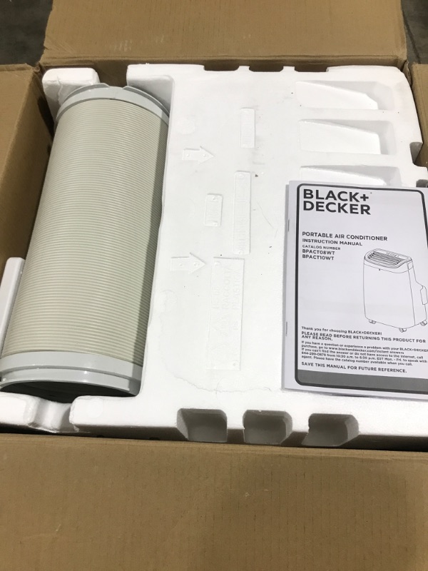 Photo 4 of BLACK+DECKER 8,000 BTU Portable Air Conditioner up to 350 Sq.Ft.with Remote Control, White White - 8,000 BTU 1 Count (Pack of 1)