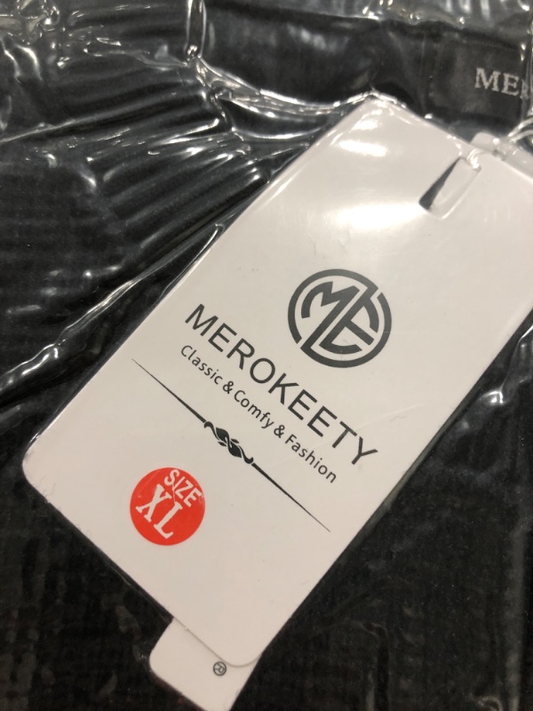 Photo 1 of MEROKEETY Men's Long Sleeve Pullover Sweater Crew Neck Button Casual Waffle Knit Henley Sweaters Tops, Black, X-Large