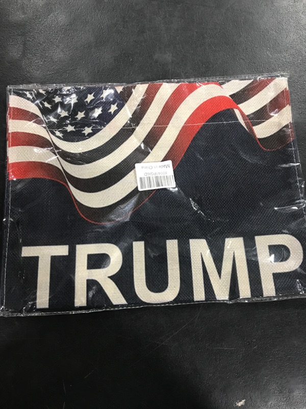 Photo 3 of 2 pack - RUOKEXIN Trump 2024 Flag Garden Flags 12x18 Inch Double Sided 2 Ply Take America Back Garden Flag Save America Again Yard Flags for Outside 2Pcs Lawn Flags Washable Reusable America Garden Flag