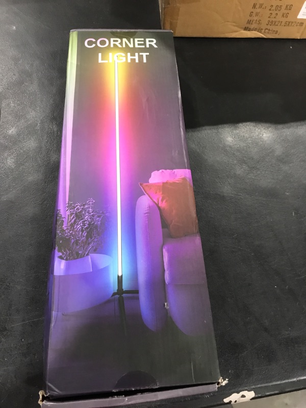 Photo 3 of Corner Floor Lamp,60” Smart RGB LED Corner Lamp with App and Remote Control, Color Changing Ambience Light with Music Sync, Easy to Install, Led Floor Lamp for Living Room Bedroom Gaming Room