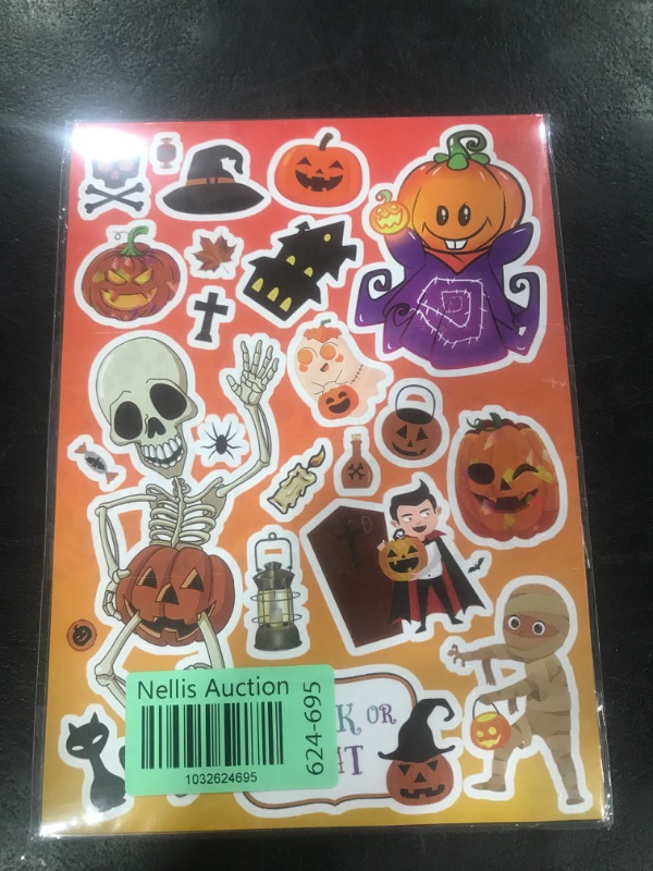 Photo 2 of 2 packs of- Halloween Stickers, Halloween Party Favors- 18 Sheets 500PCS Vinyl Waterproof Halloween Stickers for Kids- Kids Halloween Games Treats Classroom Crafts Gifts Party Supplies- Halloween Decorations