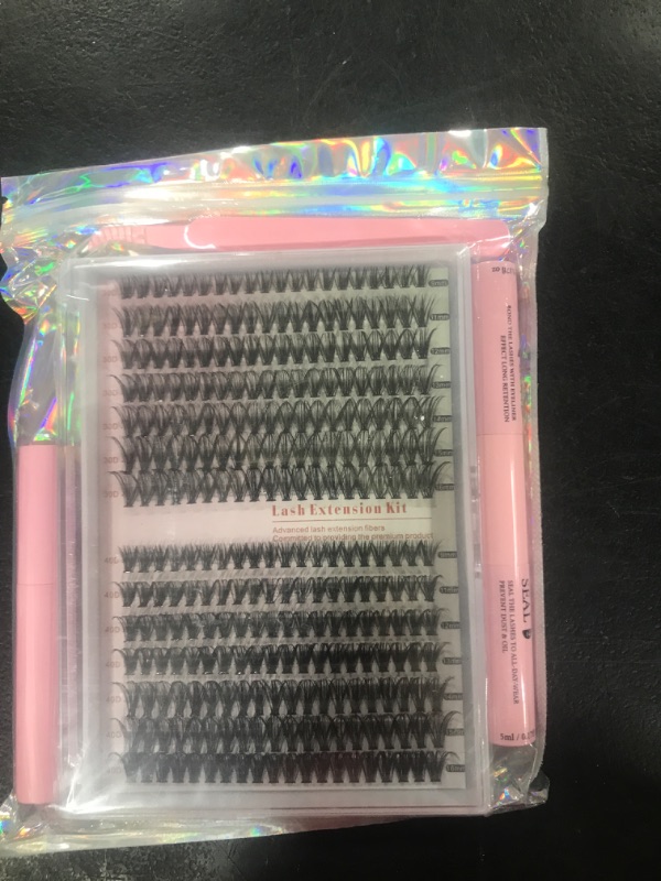 Photo 2 of [280pcs Newest] Natural Lash Clusters Kit: DIY Eyelash Extension Kit, Individual Lashes, Wispy Lash Clusters, Fluffy Clusters, Mink Lash Clusters, Volume Lash Set