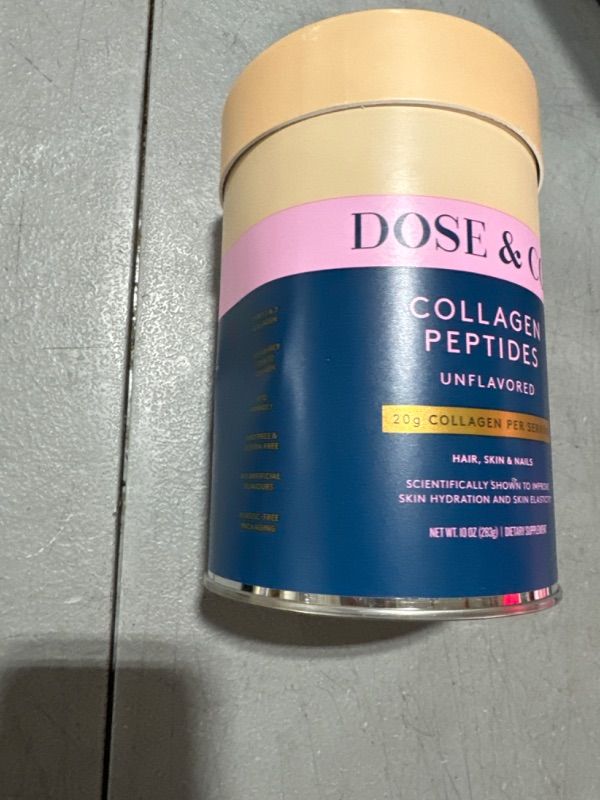 Photo 2 of DOSE & CO. Pure Collagen Peptides for Hair, Skin & Nails, Unflavored - 10oz Powder Supplement 2026