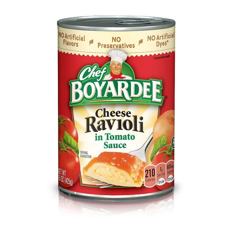 Photo 1 of 
Chef Boyardee Cheese Ravioli in Tomato Sauce, 15 oz, 12 Pack exp 2026
