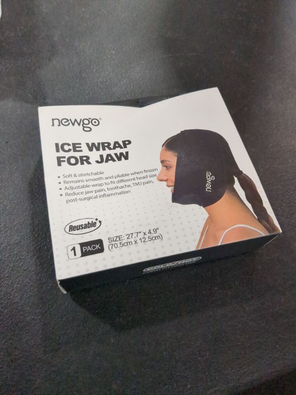 Photo 2 of NEWGO Wisdom Teeth Ice Pack Head Wrap for TMJ, Face Ice Pack Hot Cold Therapy Jaw Ice Pack Pain Relief for Chin, Head, Oral and Facial Surgery - No Hard Inserts